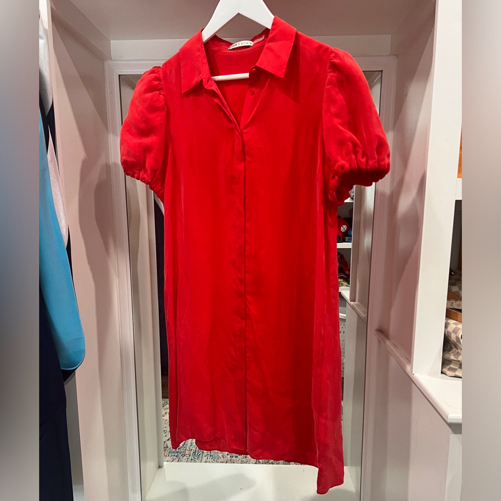 Alice + Olivia Jem Puff Sleeve Dress